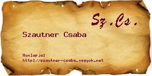 Szautner Csaba névjegykártya